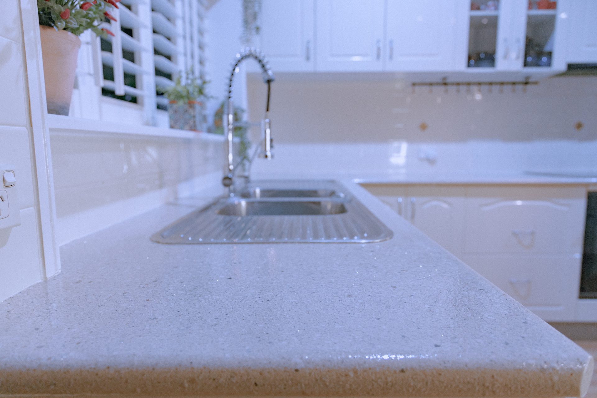 Kitchen epoxy resurfacing result