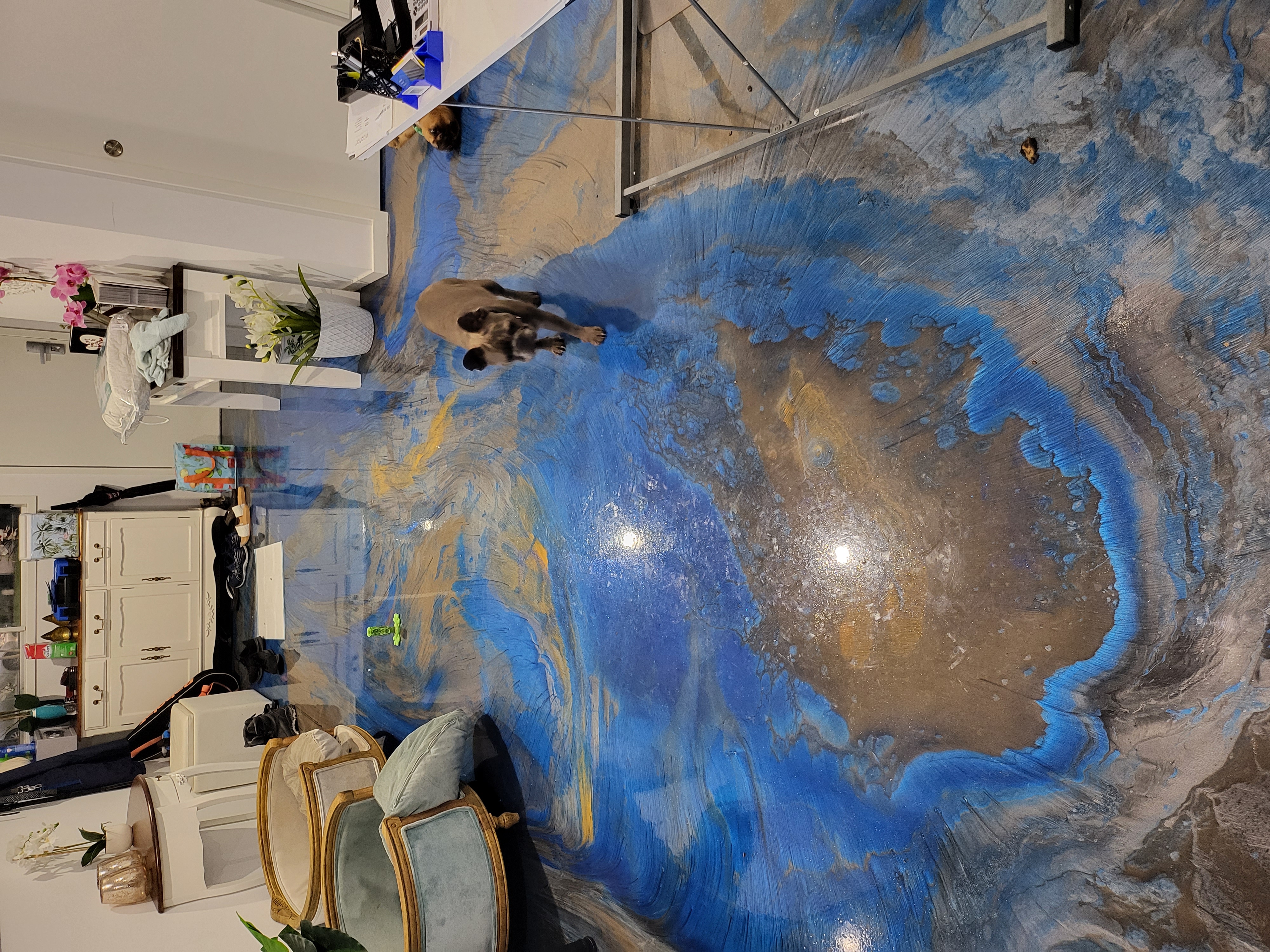 Epoxy floor coating — residential